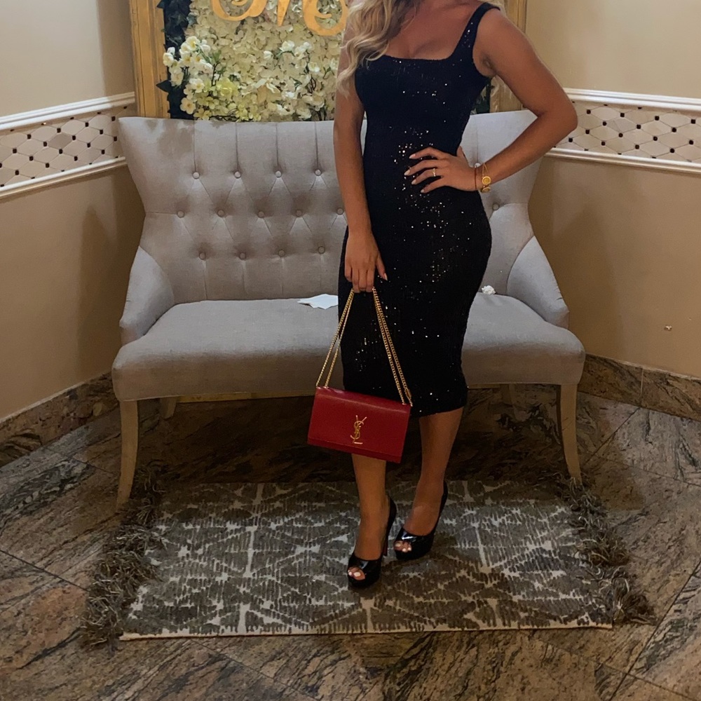 Meshki black sequins dress